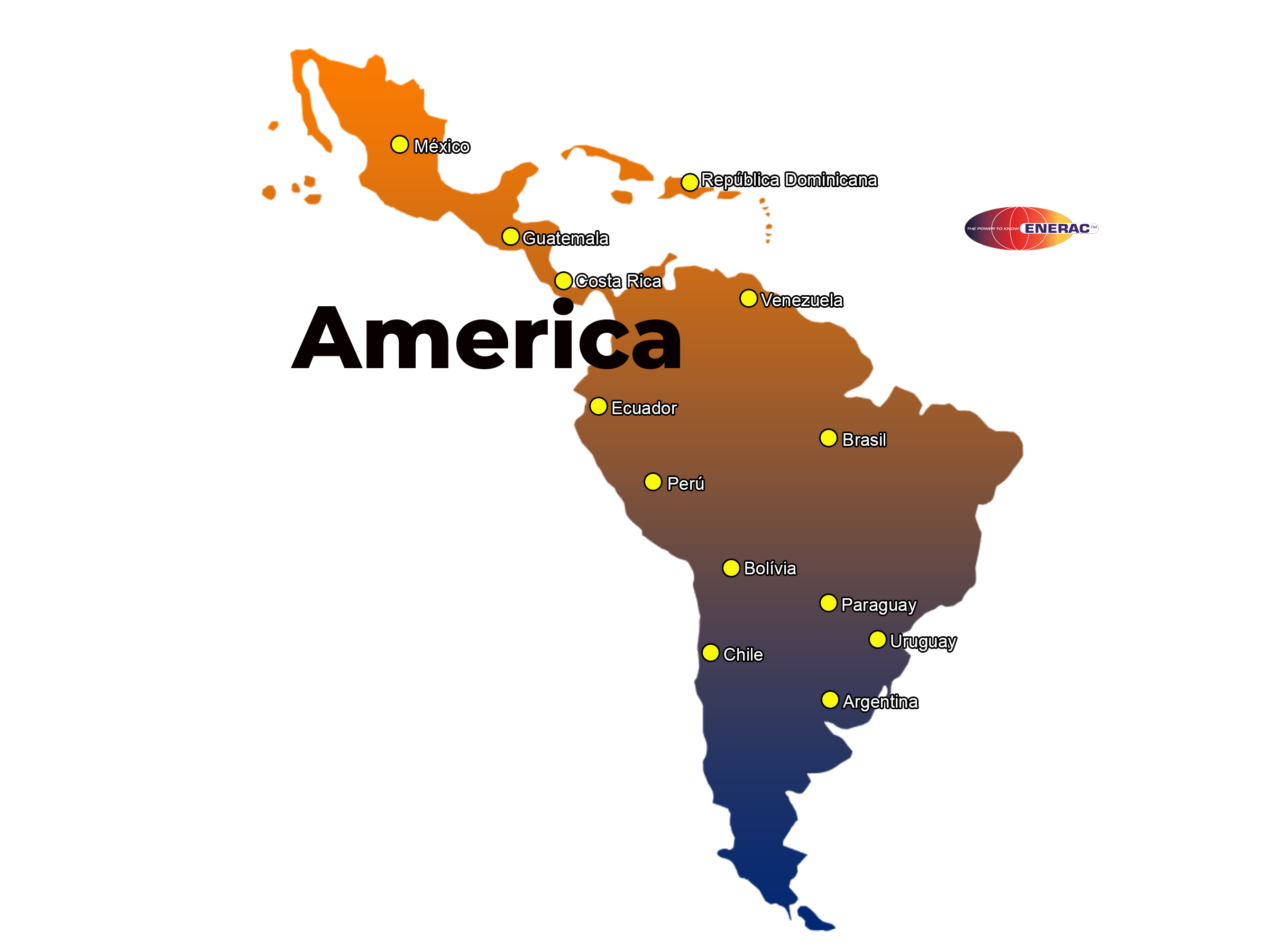 Map of Mexico and Latin America