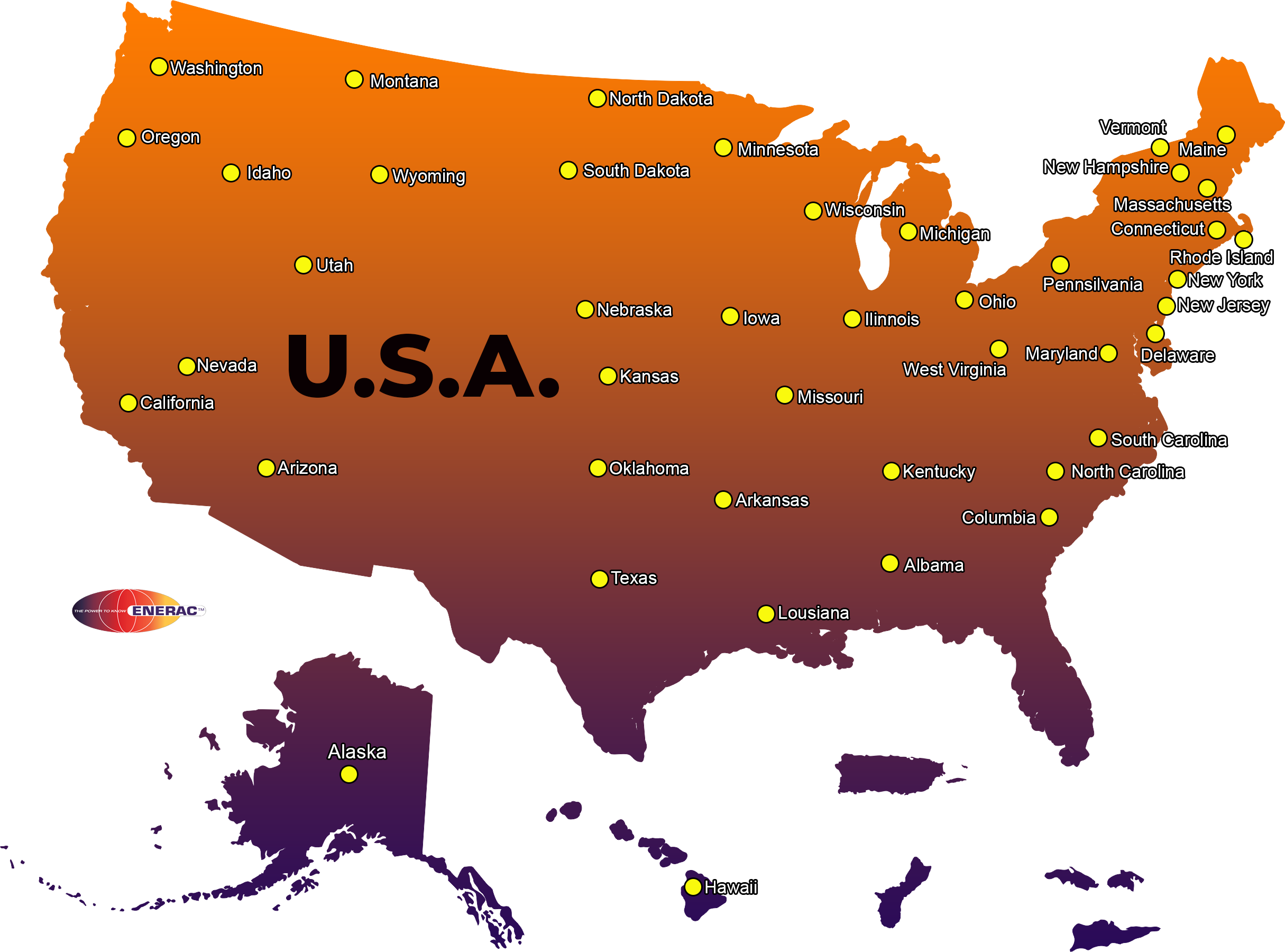 Map of USA Reps